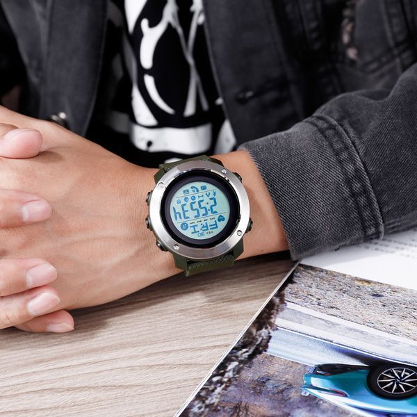 Skmei 1511AG Army-Green Smart Watch + Compass SALE 8841430801608 фото